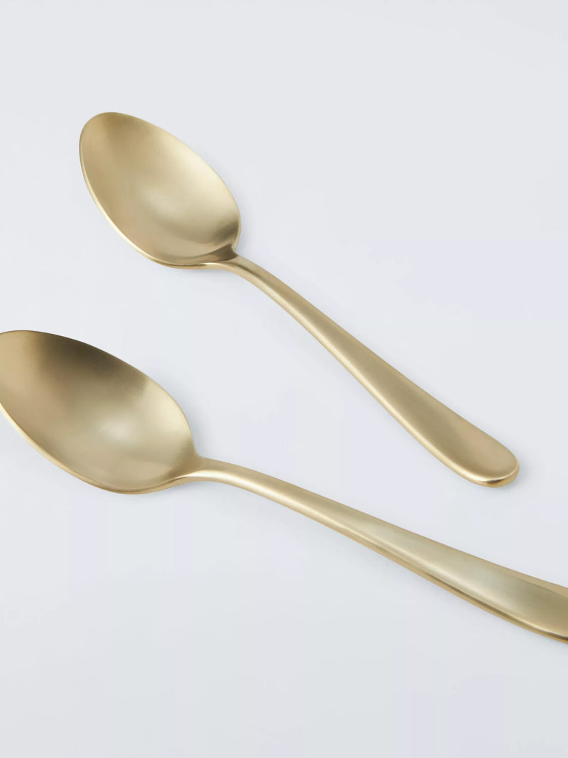 John Lewis stainless steel serving spoons set of 2 champagne, UK version