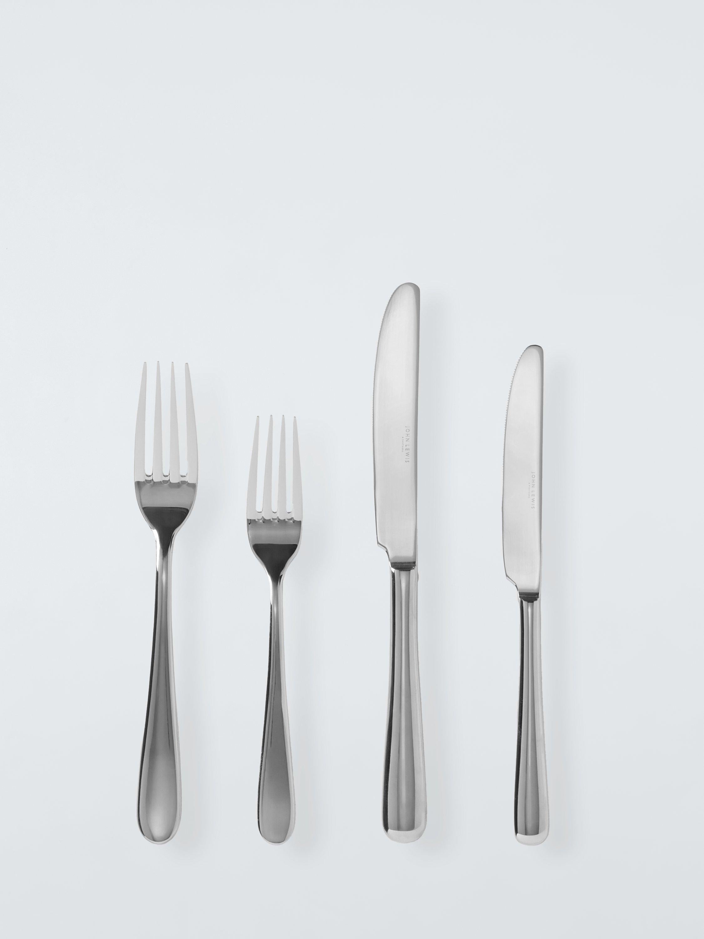 John Lewis Luna stainless steel cutlery set 56 pieces, imported from the UK