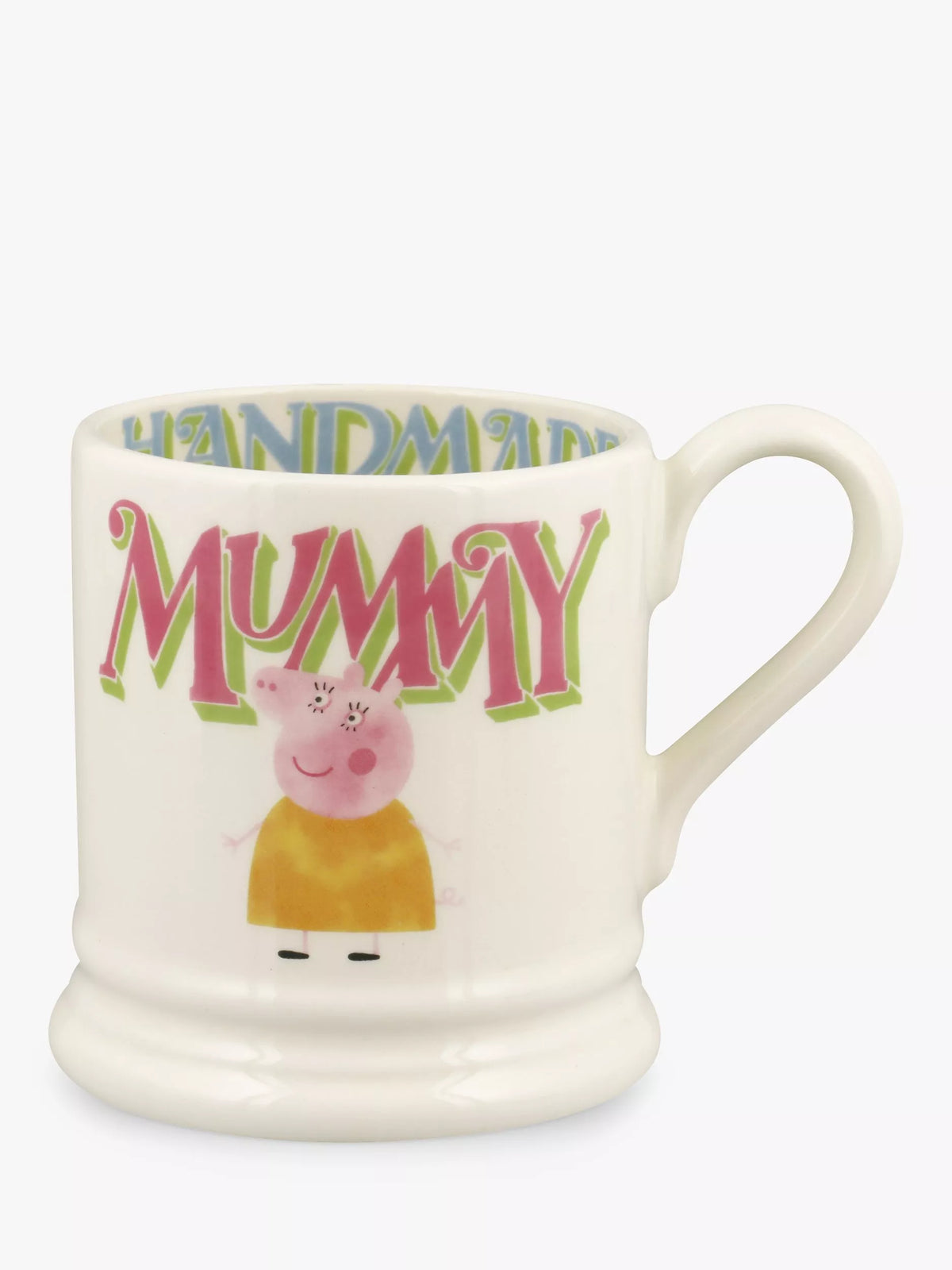 Emma Bridgewater Peppa Pig 'Mummy' half pint mug 300ml pink and multi - British product