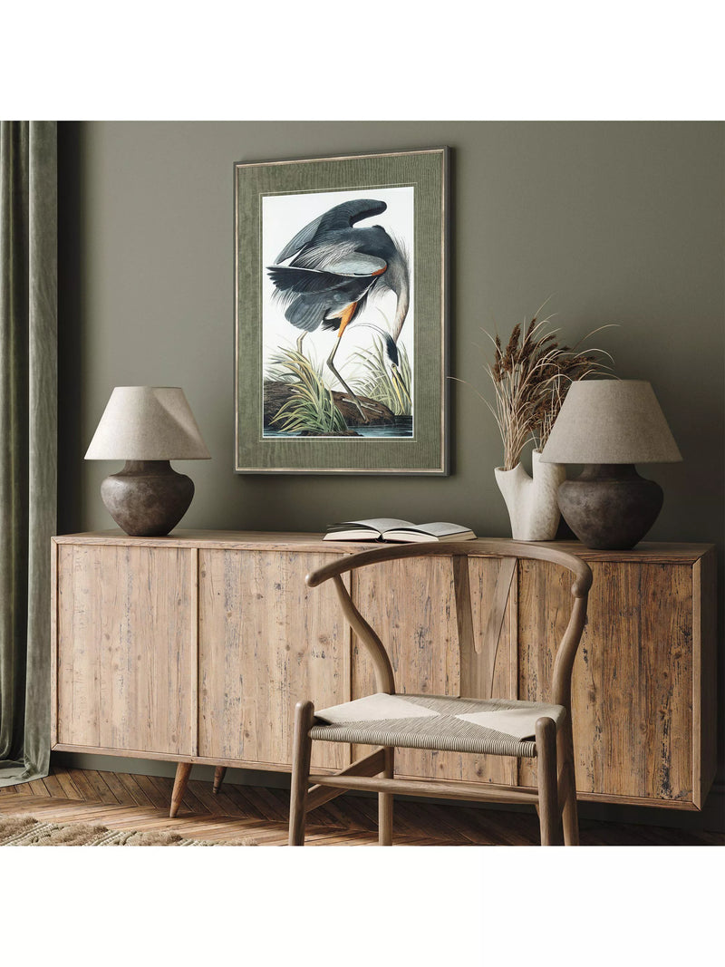 Art Marketing Blue Heron framed print 101x81cm (British brand)