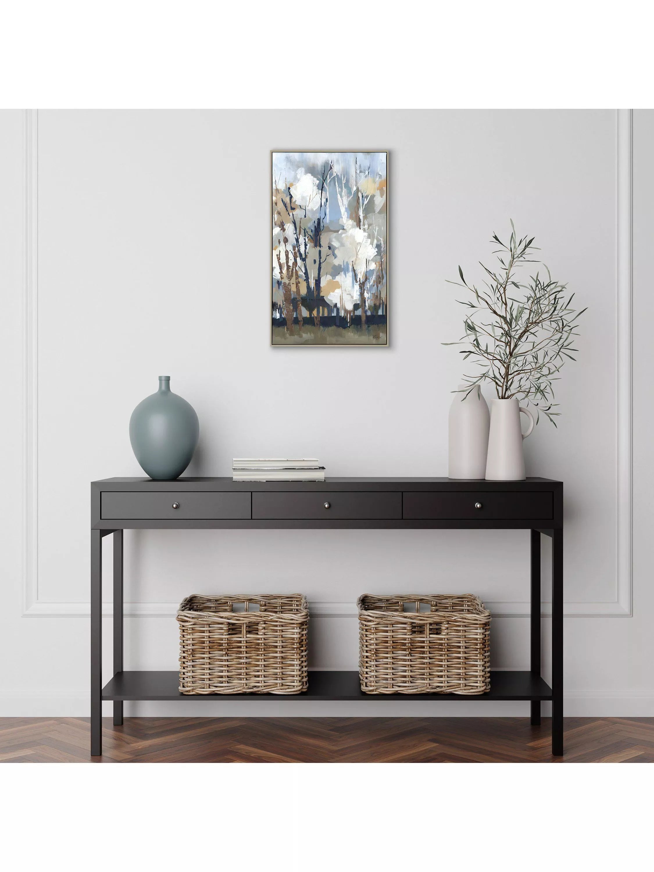 Art Marketing Silversong Birch framed canvas print 67x40cm, UK version