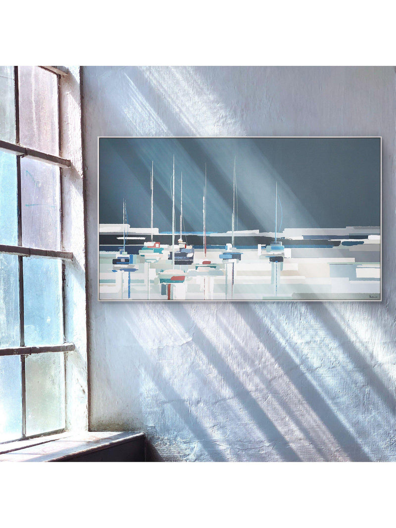 John Lewis Sabrina Roscino framed canvas Side by Side 82x142cm, imported from the UK
