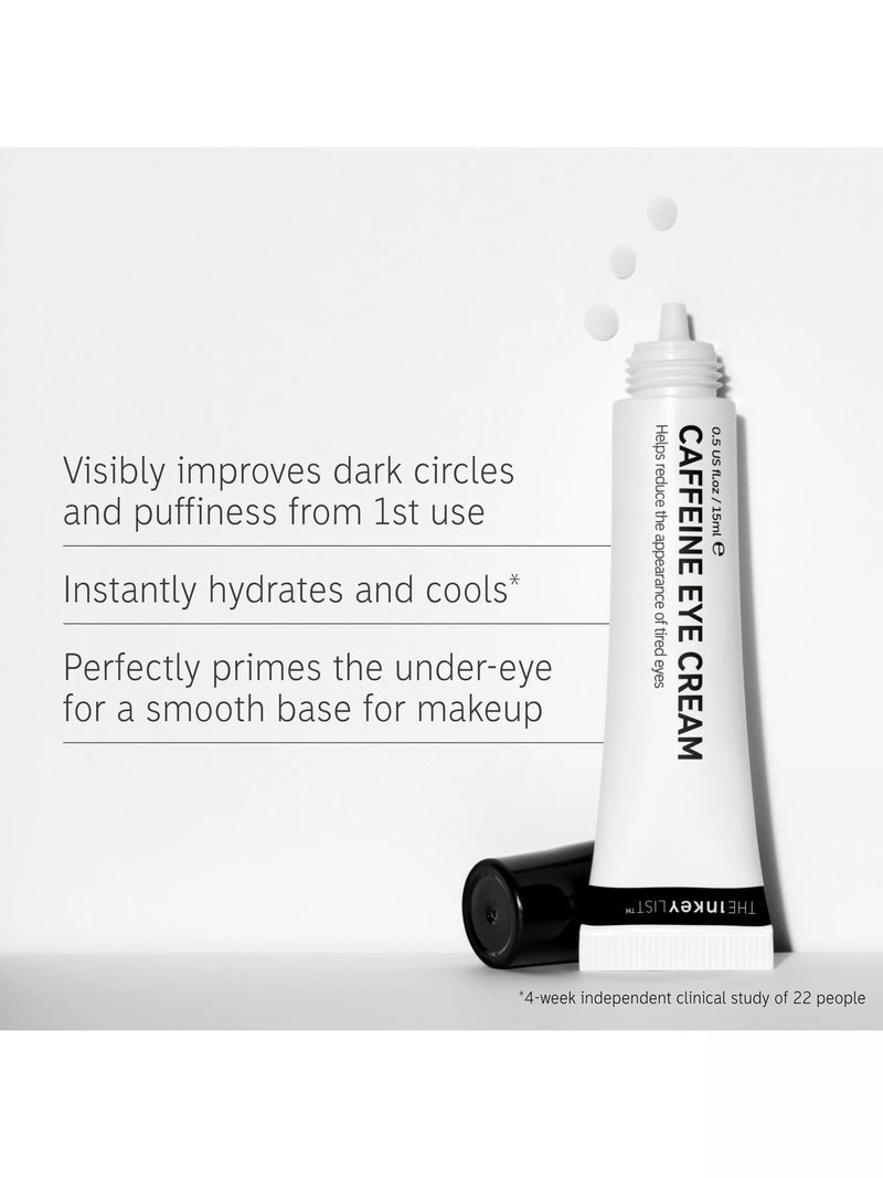 The INKEY List Caffeine Eye Cream 15ml, imported from the UK