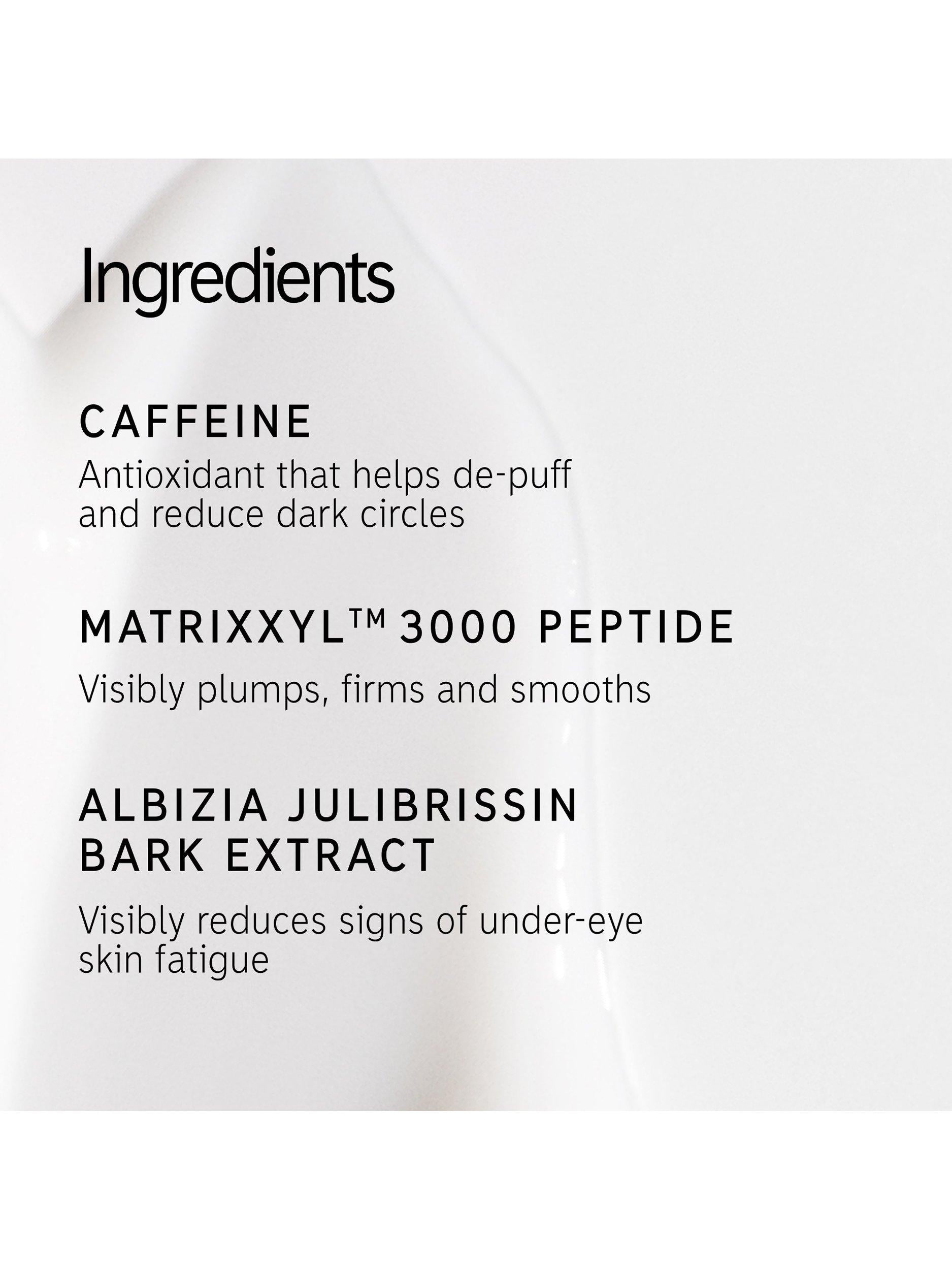 La crème pour les yeux à la caféine The INKEY List 15ml, importée du Royaume-Uni
