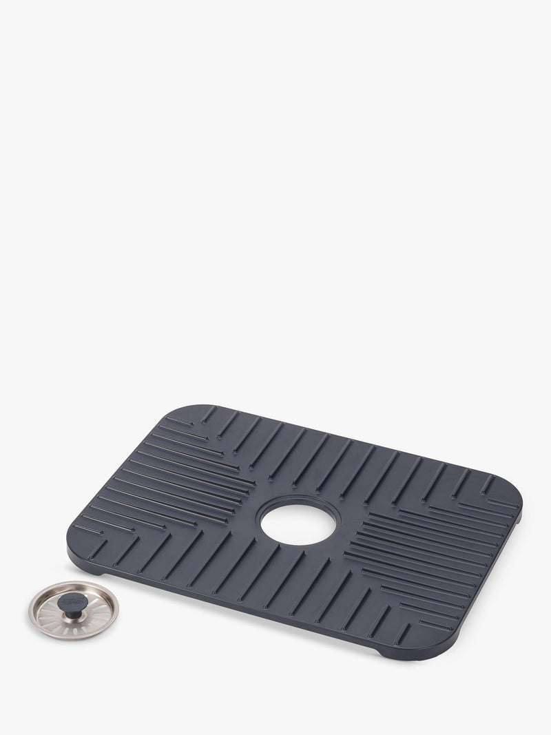 Joseph Joseph grey large sink saver with removable plug, UK version