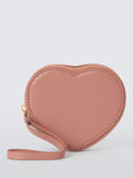 John Lewis Leather Heart Zip Around Purse