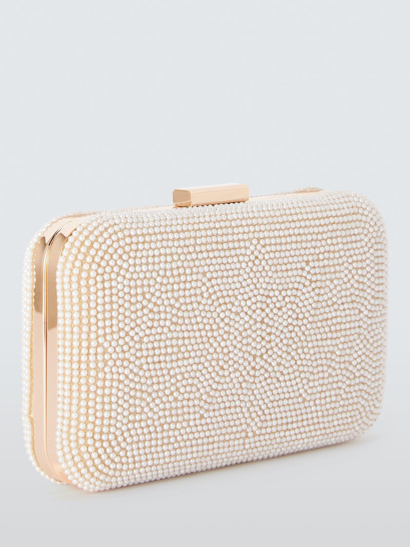 John Lewis Stella clutch bag with pearl beads - British product