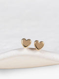 Boucles d'oreilles clous cœur plein Verona d'Auree 3mm, importées du Royaume-Uni