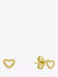 Auree love heart stud earrings 3mm, imported from the UK