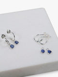 Auree sapphire drop mini hoop earrings 20mm, UK version