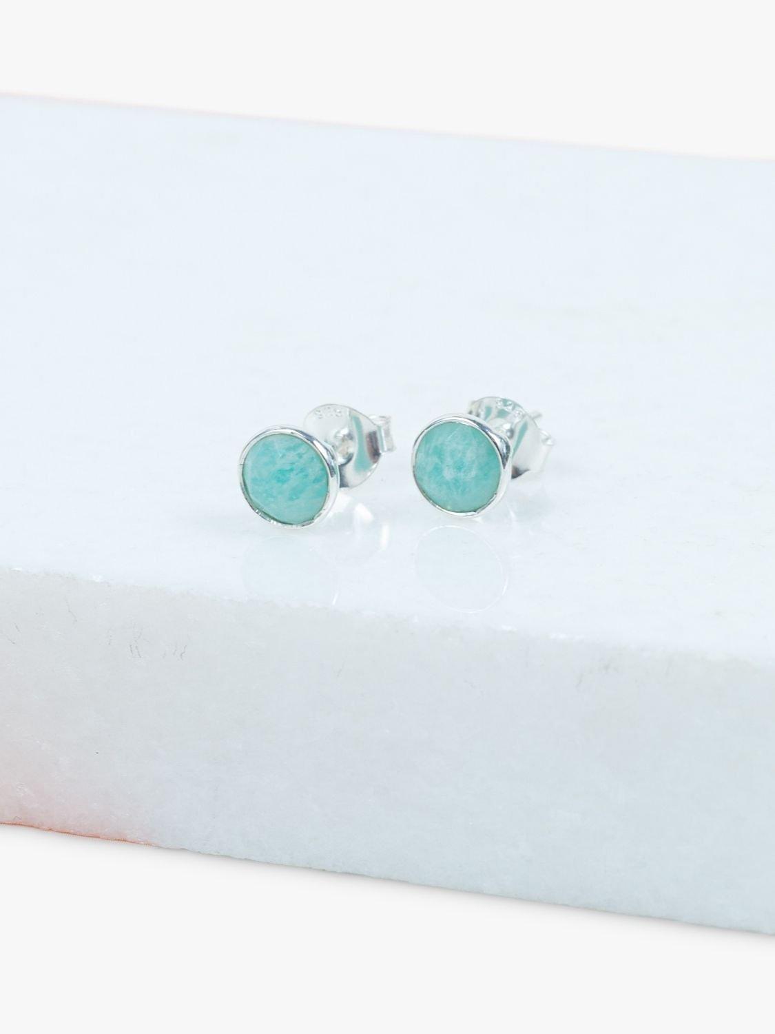 Auree Amazonite ørepynt i sterling sølv, importert fra Storbritannia