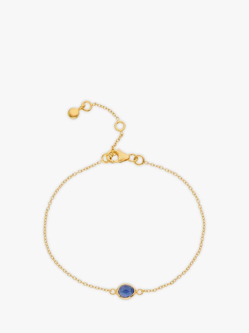 Bracelet en vermeil doré Auree avec saphir - Produit britannique
