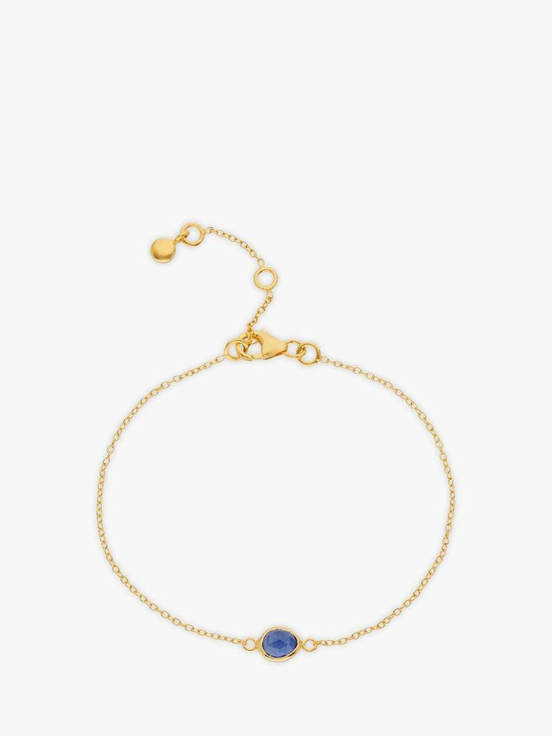 Bracelet en vermeil doré Auree avec saphir - Produit britannique
