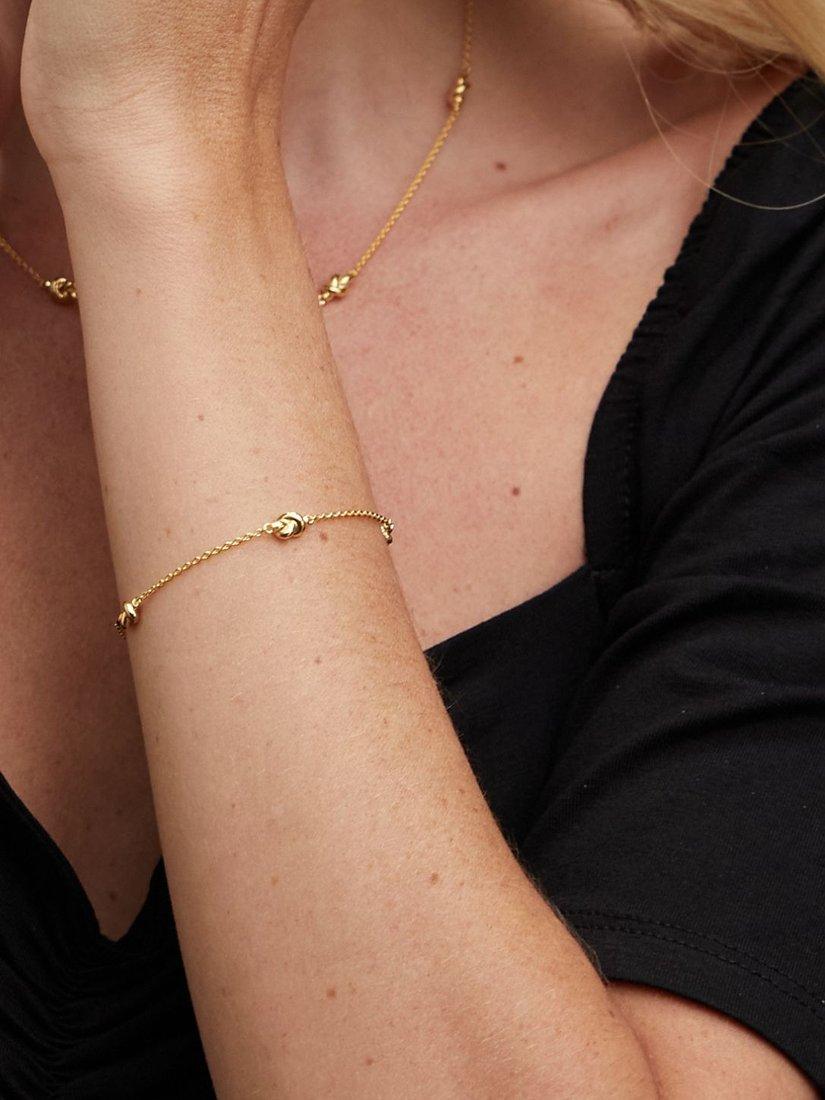 Auree nautisches Knotenkettchen Armband goldplattiert Vermeil (britische Marke)