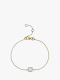 Bracelet chaîne lune Auree vermeil or pierre précieuse, version UK