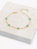 Auree chrysoprase bracelet gold plated 19cm, imported from the UK