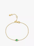 Bracelet en vermeil doré Auree avec saphir - Produit britannique