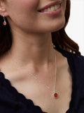 Auree carnelian birthstone sterling silver necklace, imported from the UK