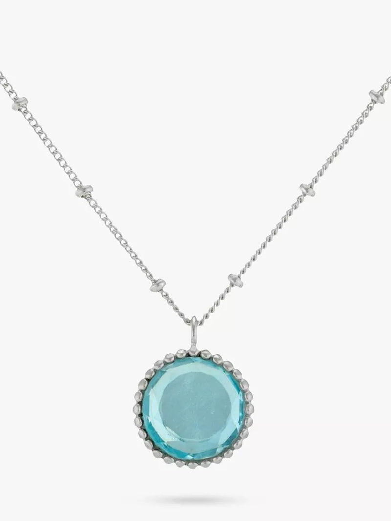Auree Barcelona Birthstone Sterling Silver Necklace