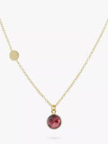 Auree Salina garnet pendant necklace gold - British product