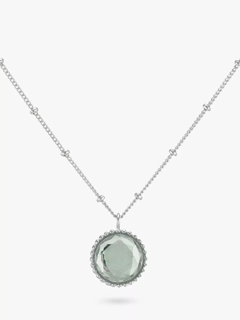 Auree Barcelona Birthstone Sterling Silver Necklace
