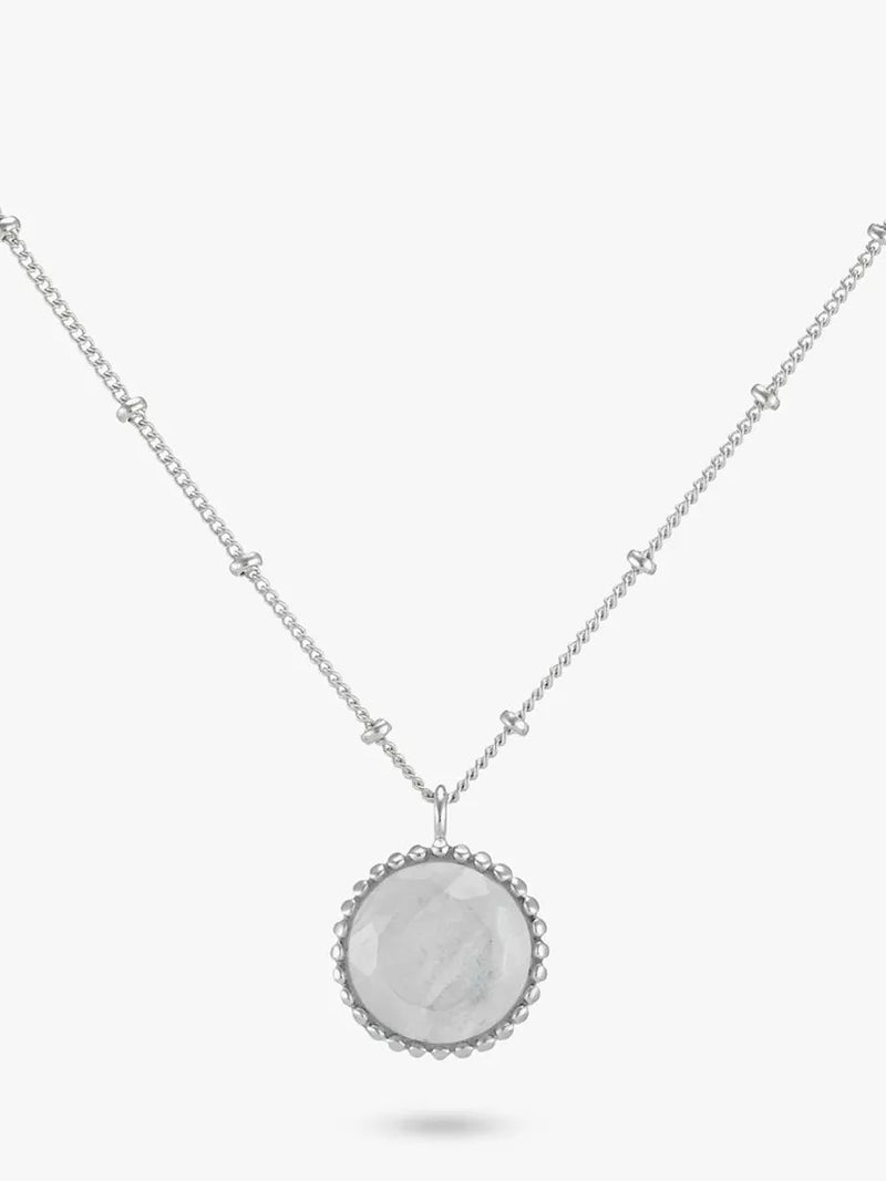 Auree Barcelona Birthstone Sterling Silver Necklace