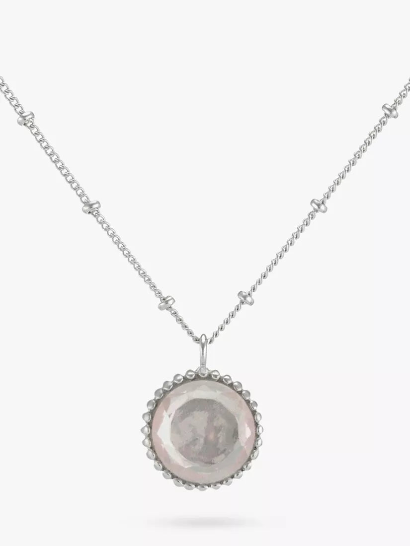 Auree Barcelona Birthstone Sterling Silver Necklace