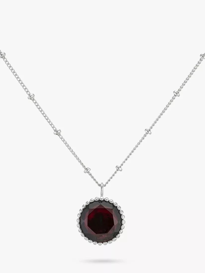 Auree Barcelona Birthstone Sterling Silver Necklace