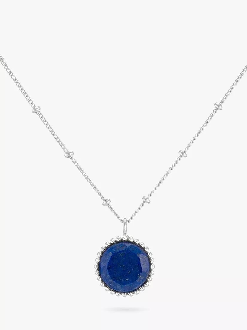 Auree Barcelona Birthstone Sterling Silver Necklace