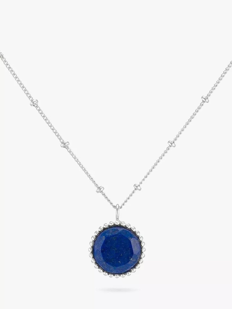 Auree Barcelona Birthstone Sterling Silver Necklace