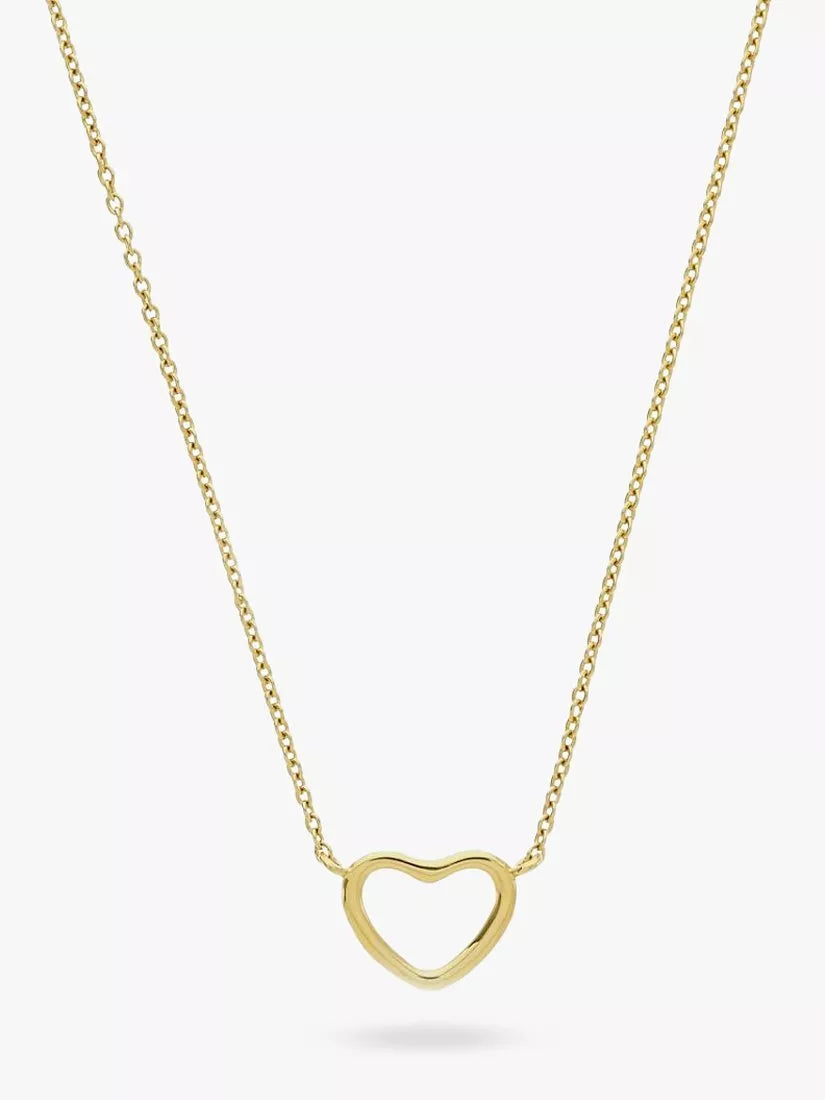 Auree love heart pendant necklace gold vermeil (British brand)