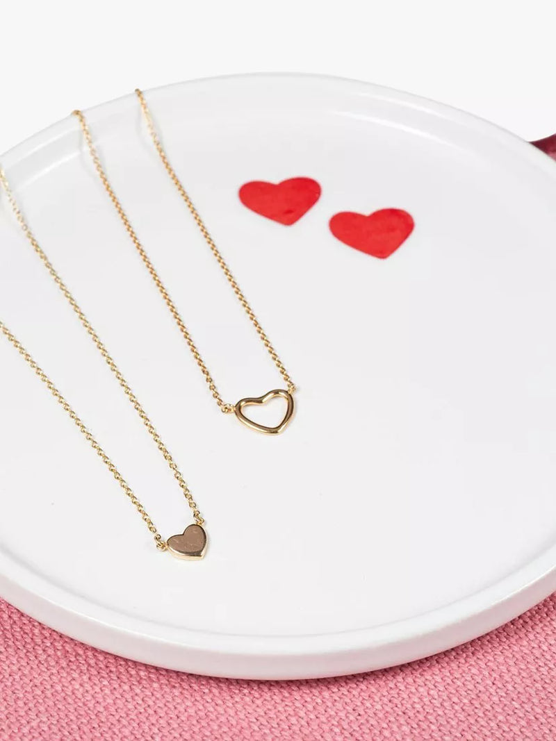 Auree love heart pendant necklace gold vermeil (British brand)