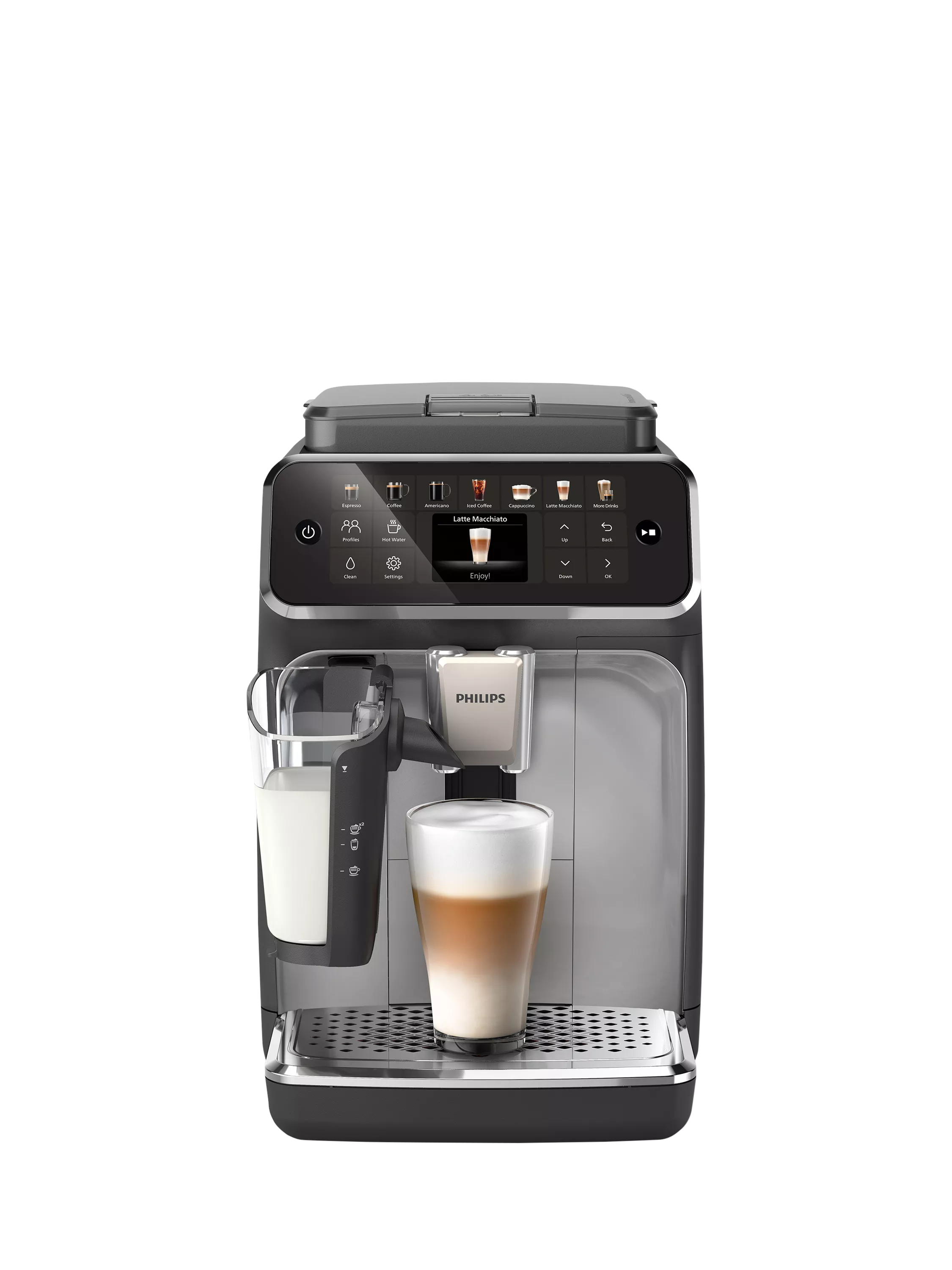 Philips Series 4400 EP4446/70 coffee machine, black, imported from the UK