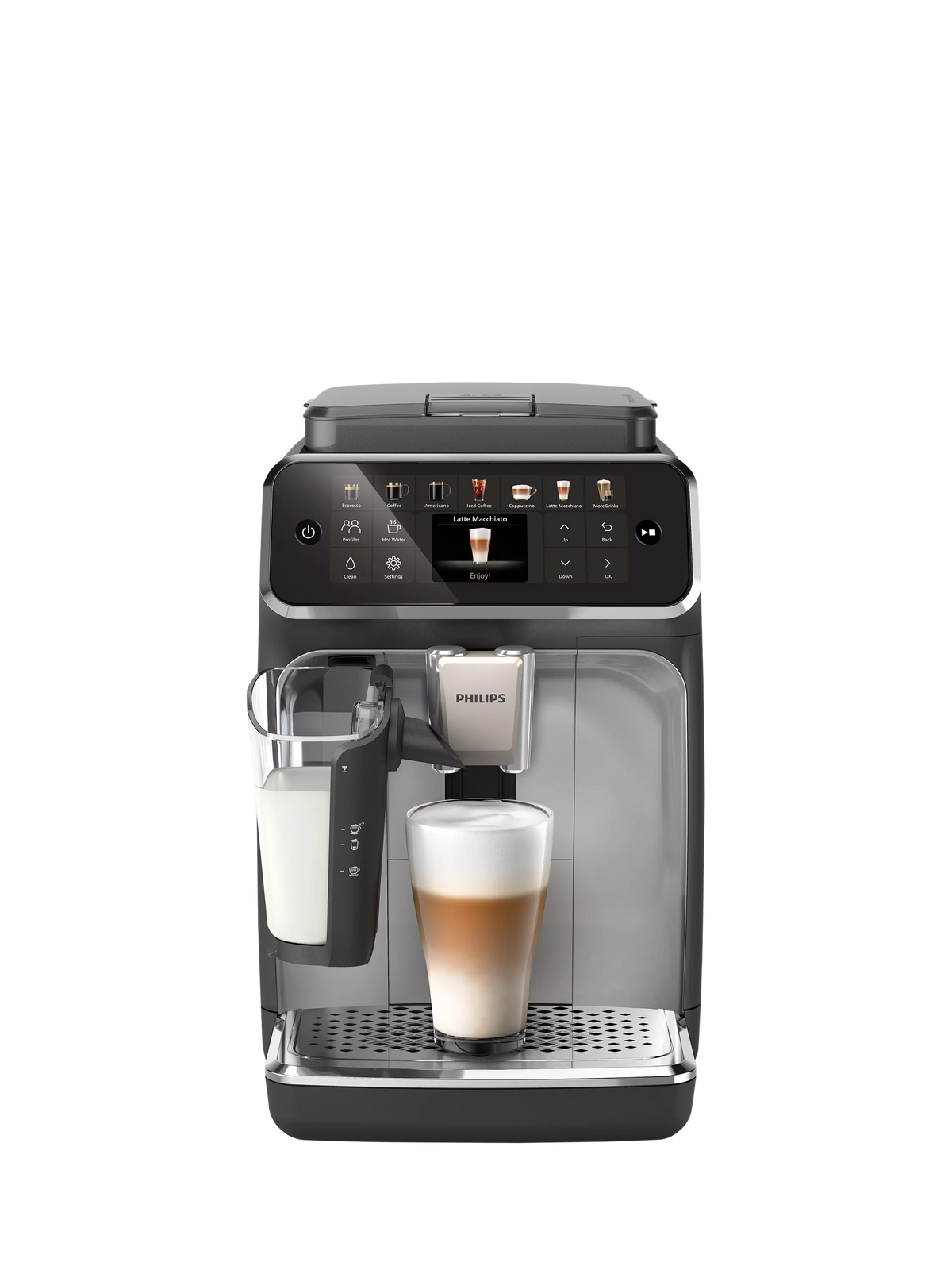 Philips Series 4400 EP4446/70 coffee machine, black, imported from the UK