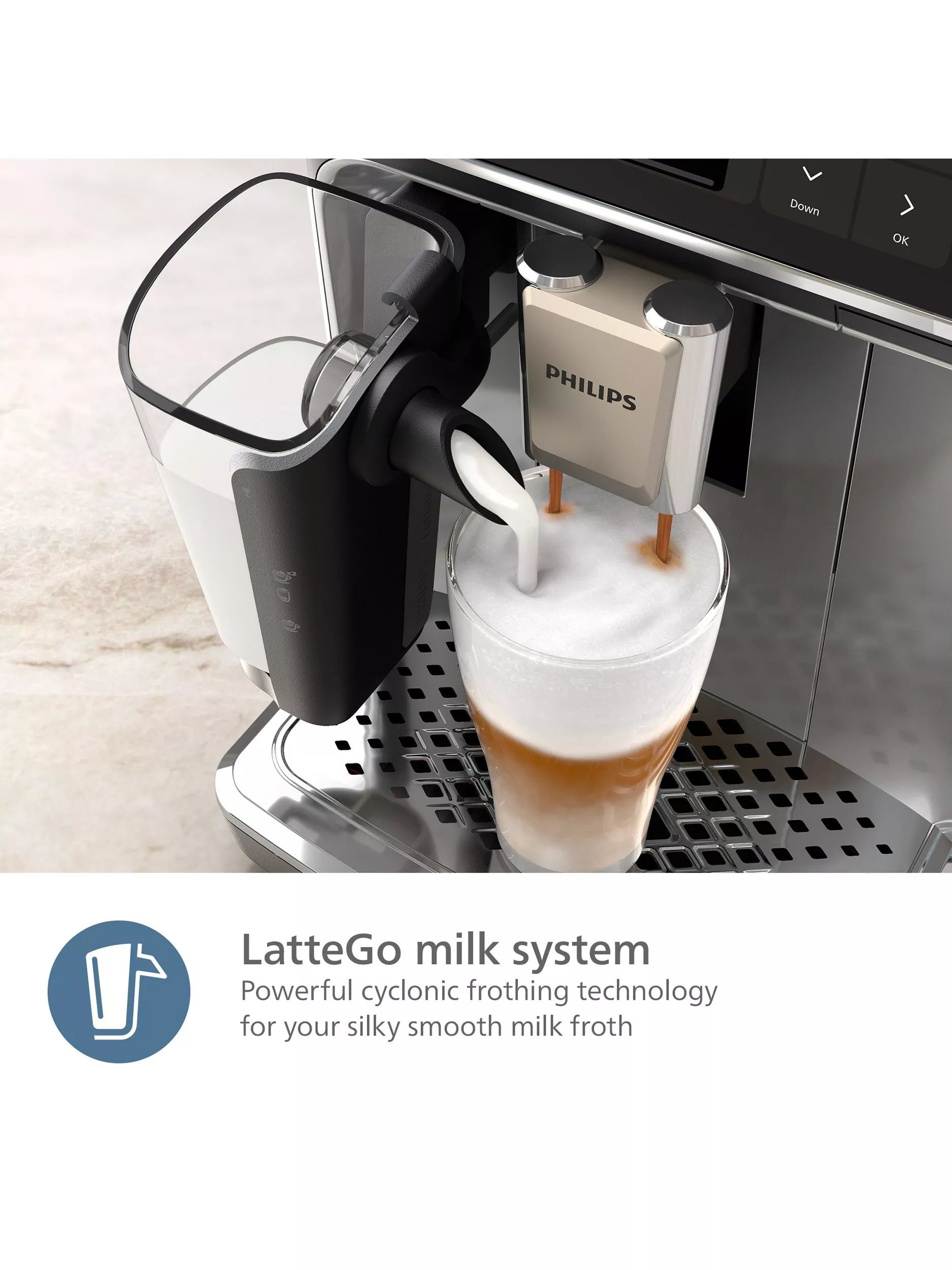 Philips Series 4400 EP4446/70 coffee machine, black, imported from the UK