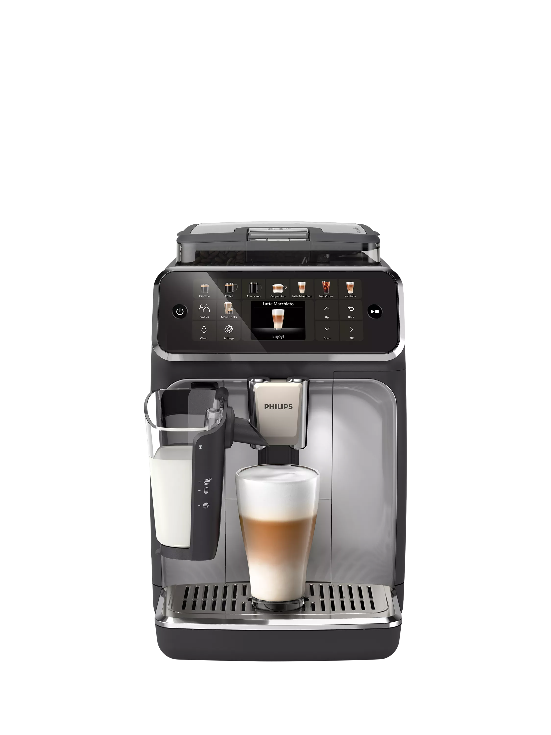 Philips 5500 Series bean to cup coffee machine LatteGo Black Silver, imported from the UK