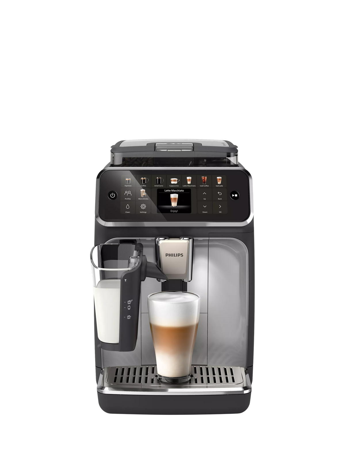 Philips 5500 Series bean to cup coffee machine LatteGo Black Silver, imported from the UK