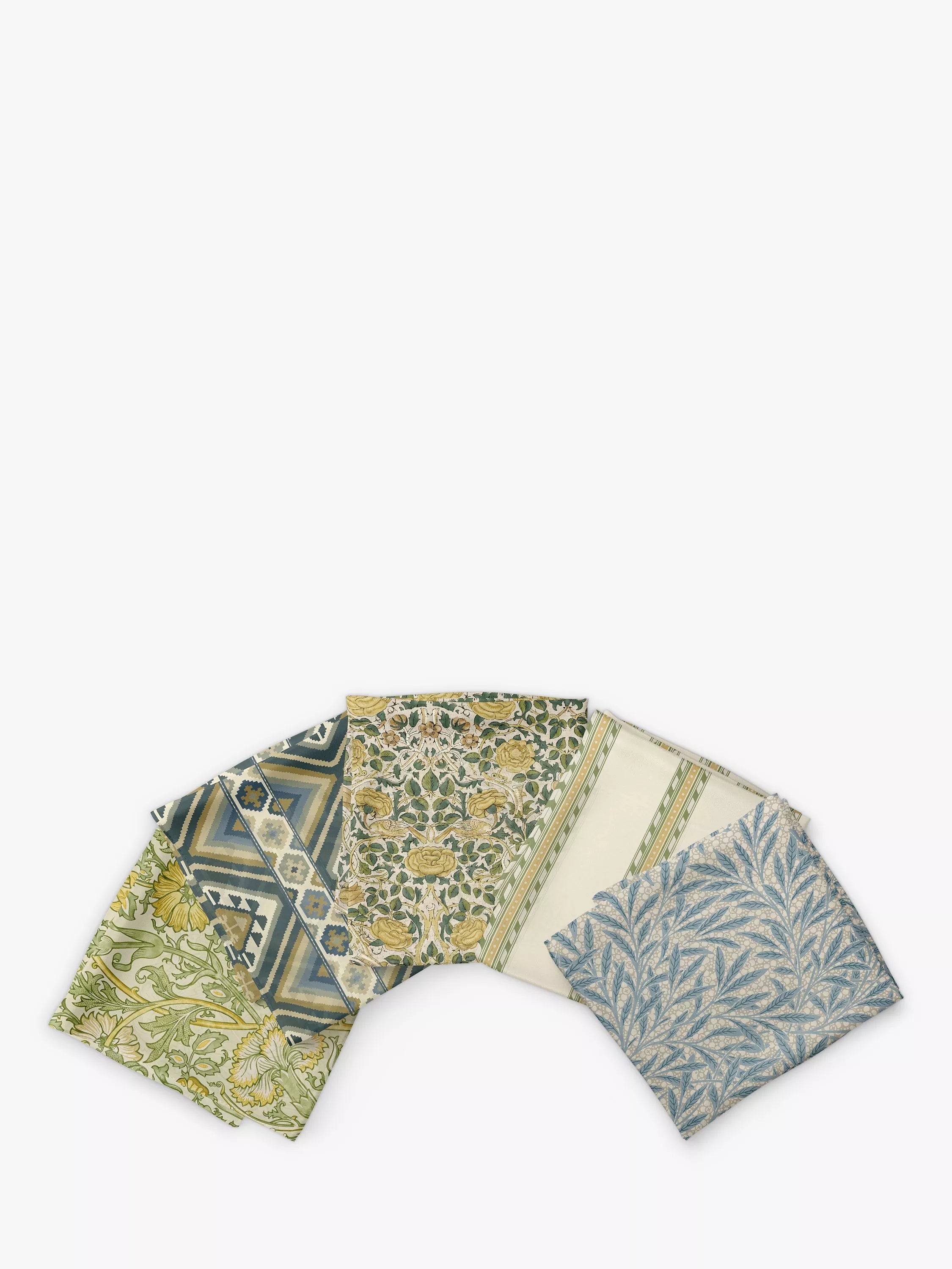 Morris & Co Kilim Dots fat quarter fabric pack, imported from the UK