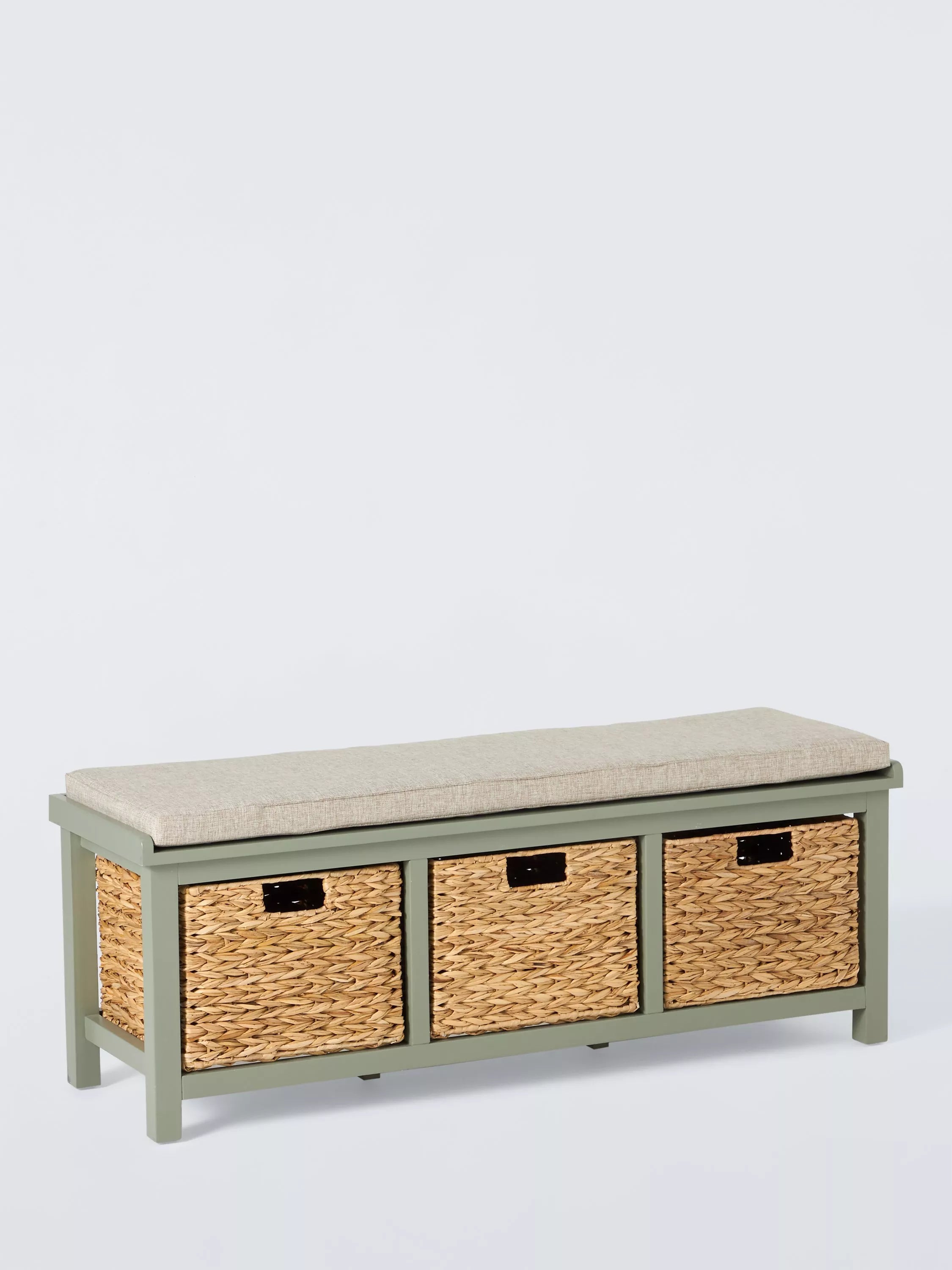 John Lewis wooden shoe bench with storage sage, imported from the UK