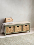 John Lewis wooden shoe bench with storage sage, imported from the UK