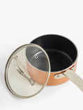 John Lewis 5-piece aluminium non-stick pan set with copper finish, UK version