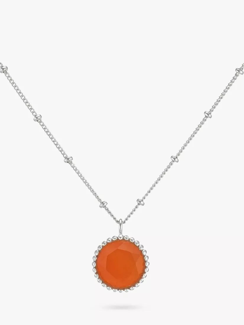 Auree Barcelona Personlig Fødselsstein Sterling Sølv Perle Anheng Halskjede Lapis Lazuli