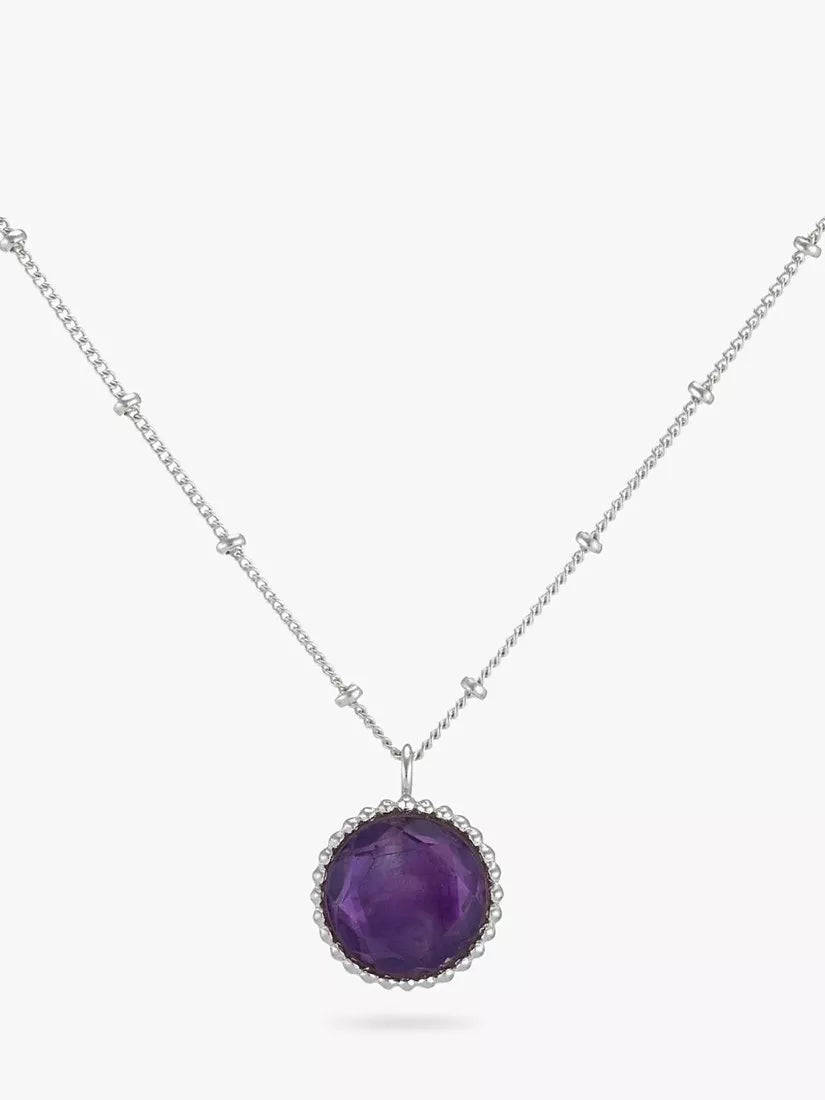 Auree Barcelona Personlig Fødselsstein Sterling Sølv Perle Anheng Halskjede Lapis Lazuli