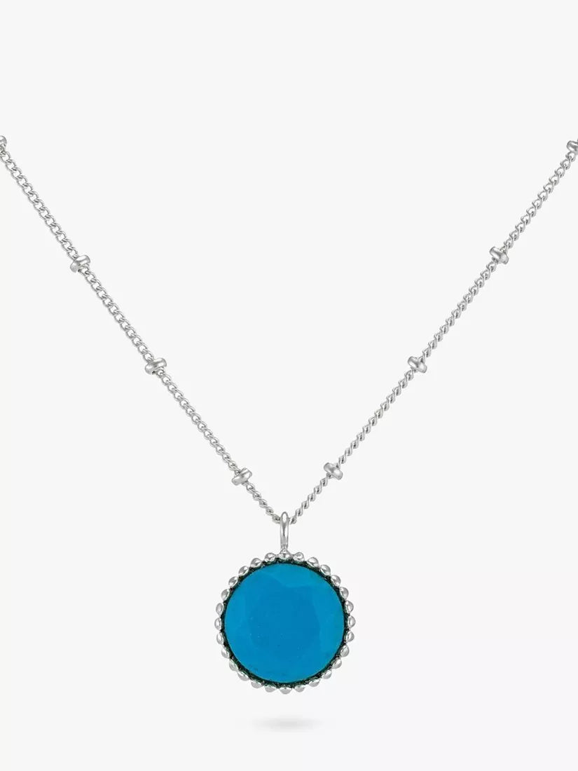 Auree Barcelona Personlig Fødselsstein Sterling Sølv Perle Anheng Halskjede Lapis Lazuli