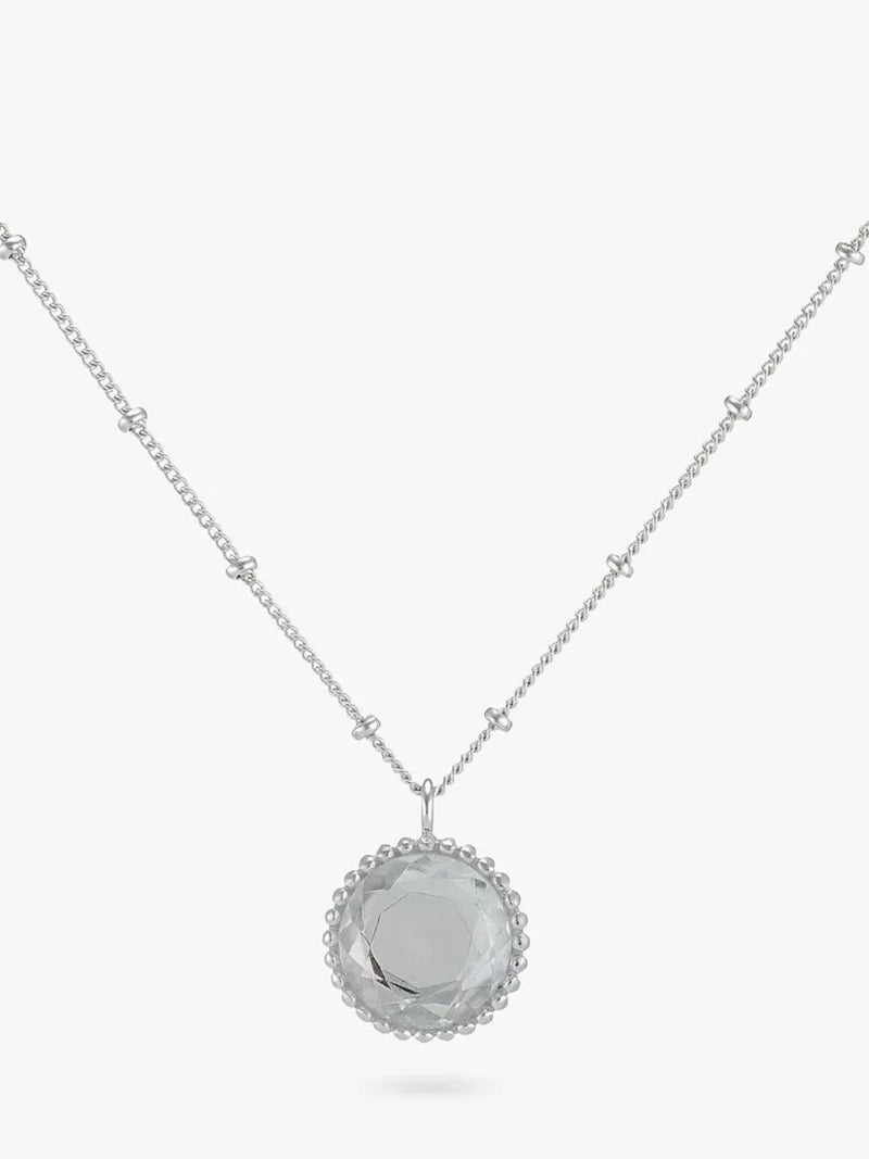 Auree Barcelona Personlig Fødselsstein Sterling Sølv Perle Anheng Halskjede Lapis Lazuli