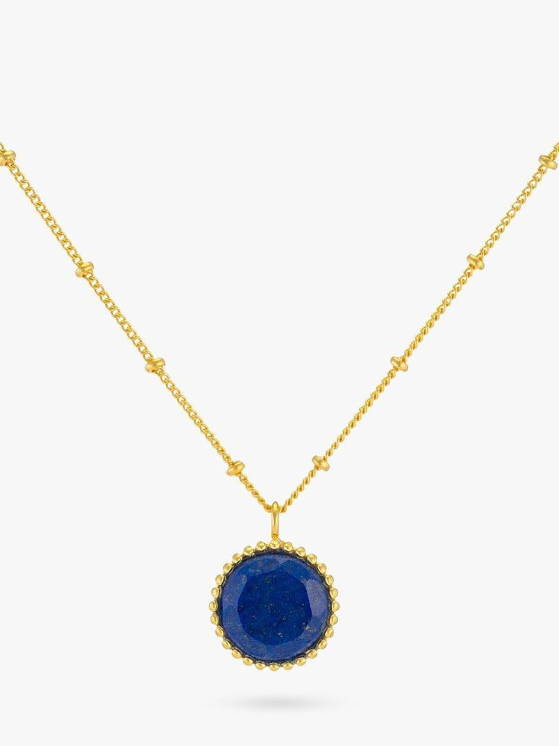 Auree gull vermeil perleanheng med lapis lazuli-edelsten (britisk merke)