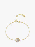 Auree Barcelona Personalised Birthstone Gold Vermeil Beaded Chain Bracelet