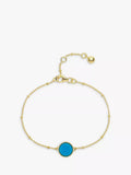 Auree Barcelona Personalised Birthstone Gold Vermeil Beaded Chain Bracelet