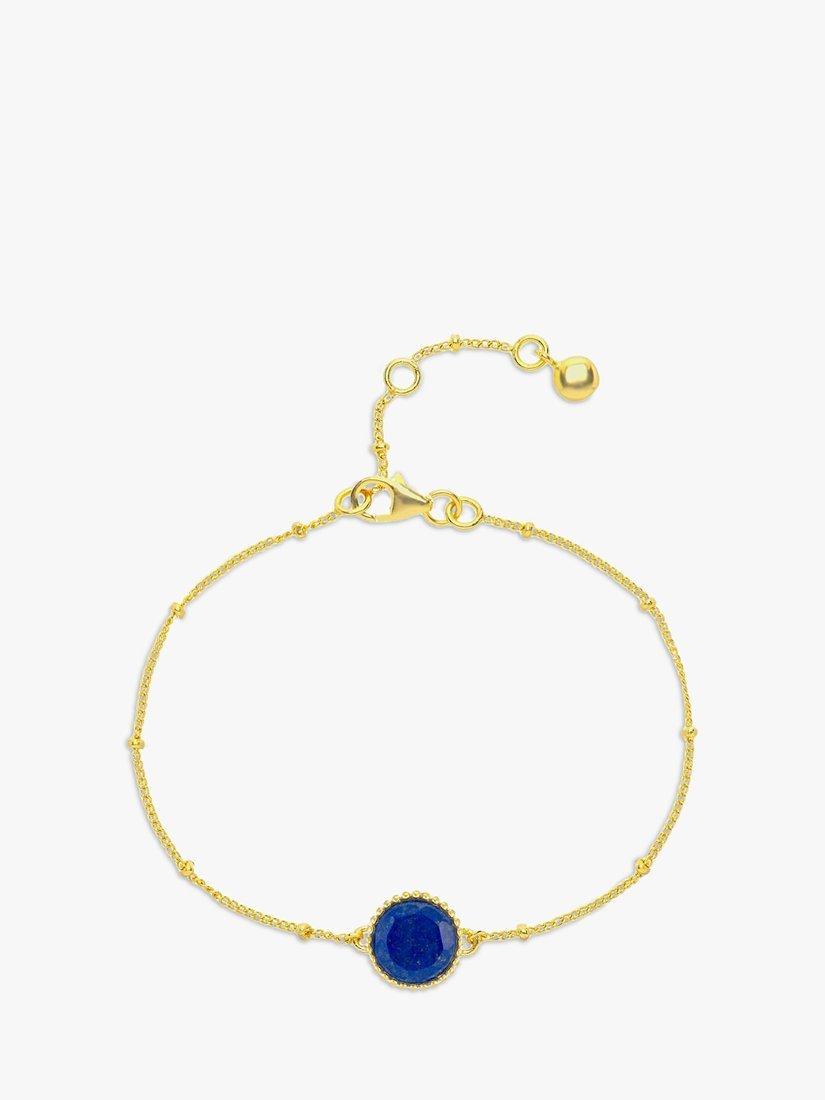 Auree personalised birthstone gold vermeil beaded chain bracelet - British product
