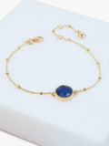 Auree personalised birthstone gold vermeil beaded chain bracelet - British product